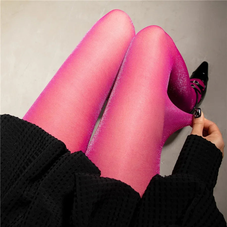 Enhance your outfit with these Sexy Lurex Sheer Tights in many Colors!