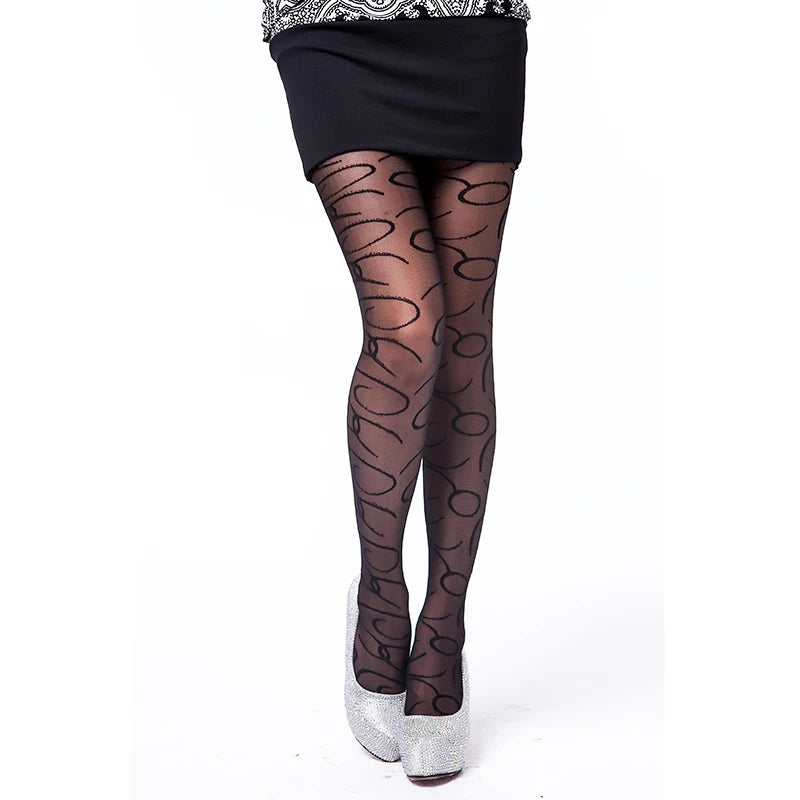 Indulge in the ultimate luxury with our 20D Ultra-Sheer Jacquard Core-spun Silk Tights!