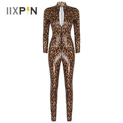 Get ready to unleash your fiercest self with this Hot Leopard Print Bodysuit.