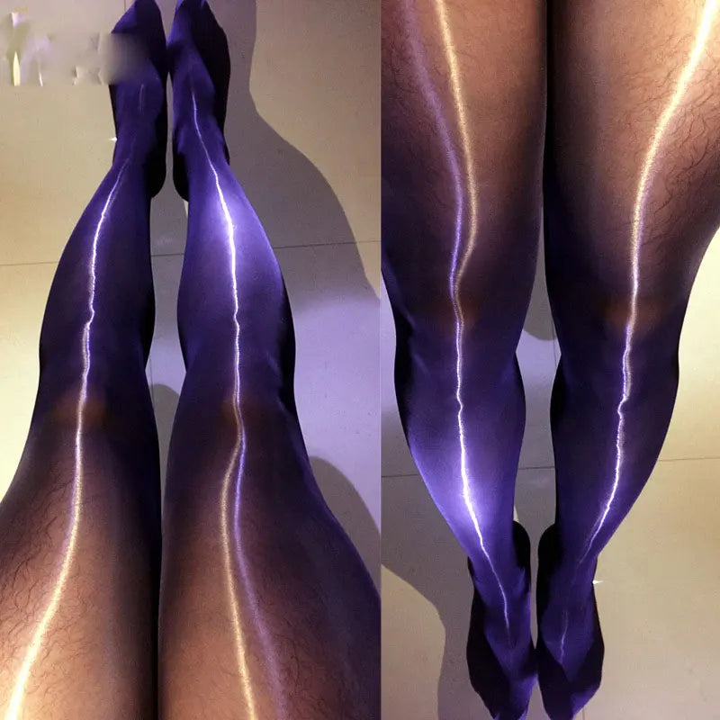 Ultimate sensual style and comfort with these Sexy Men's 8D Shiny U Convex Pouch Tights