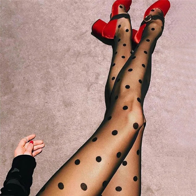 Indulge in the irresistible allure of our Polka Dot Tights!