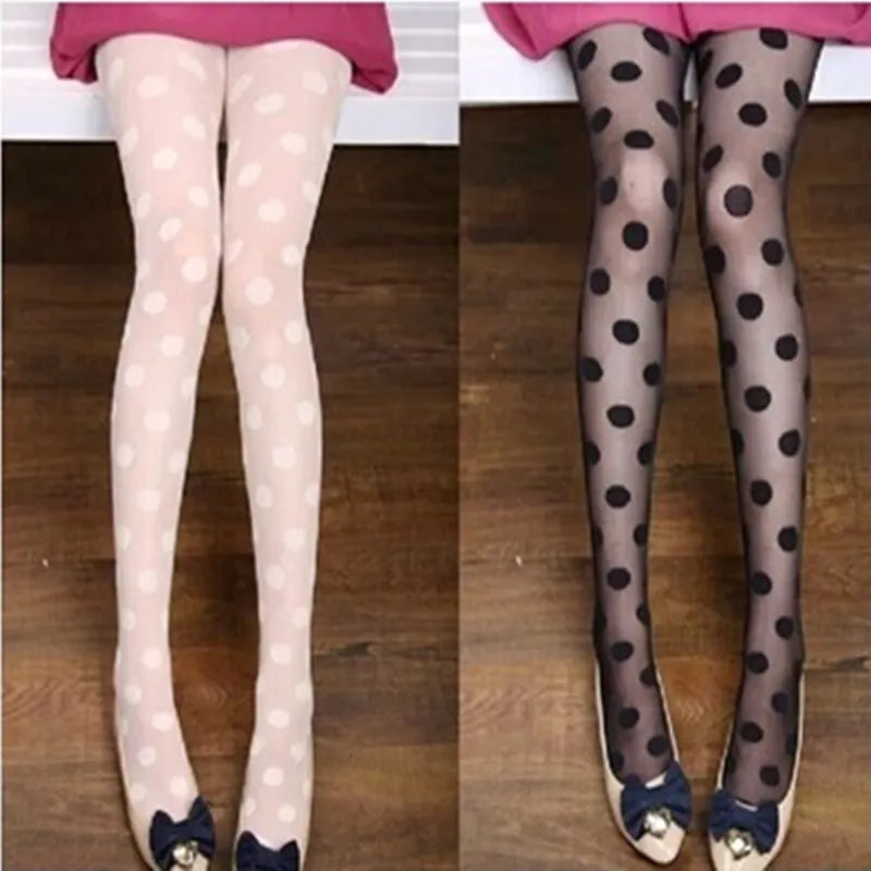 Indulge in the irresistible allure of our Polka Dot Tights!