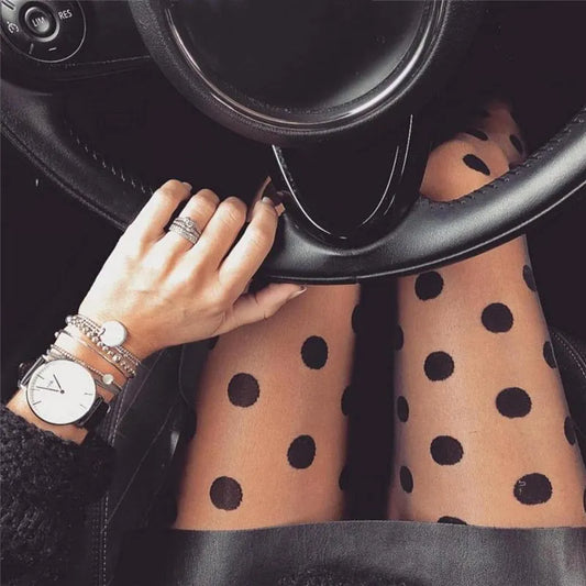 Indulge in the irresistible allure of our Polka Dot Tights!